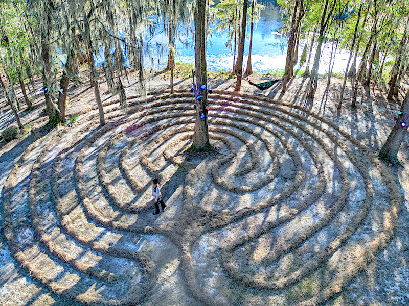 Earthscape artwork by Andres Amador, 'Labyrinth at Hulaween Festival', 2013, Suwanee, FL