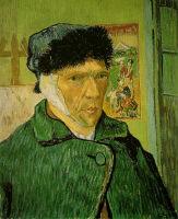 Self Portrait with Bandaged Ear by Vincent Van Gogh