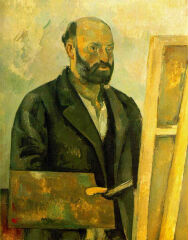 Self Portrait with Palette by Paul Cezanne