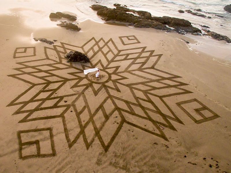 Earthscape artwork by Andres Amador, 'Strokes II', 2007. San Francisco, CA.