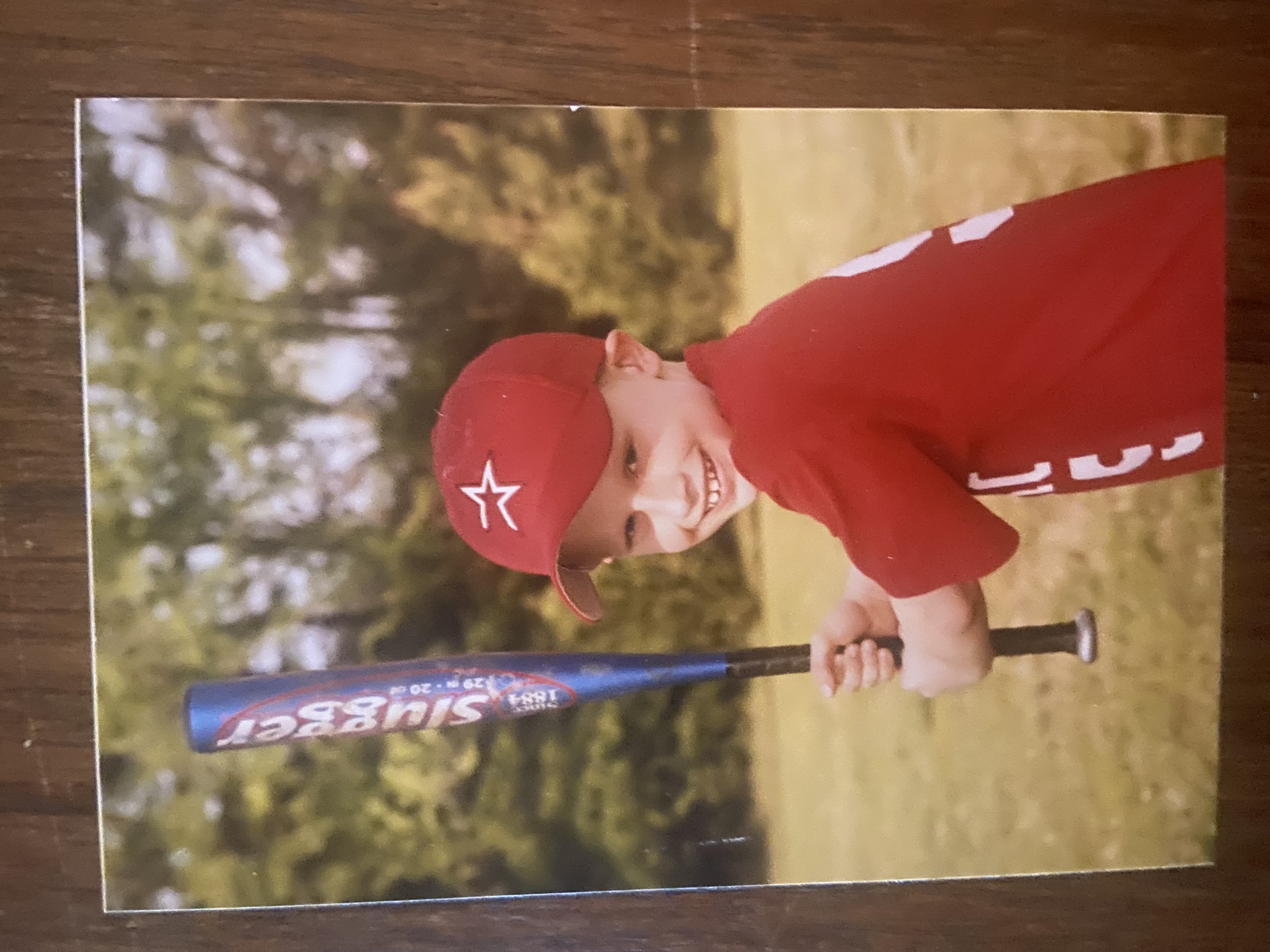 The author's son at T-Ball